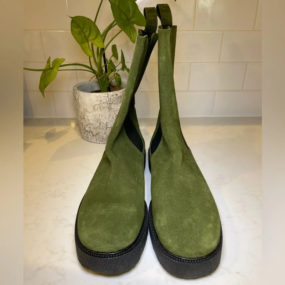 STAUD New Palamino Boots Olive Suede sz 40 | 10 - Picture 3 of 9